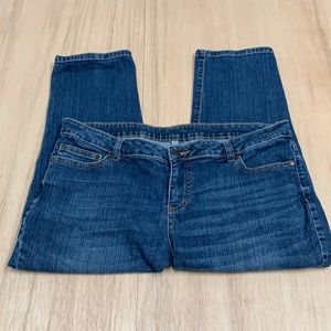 Jennifer Lopez cropped jeans women 14p blue